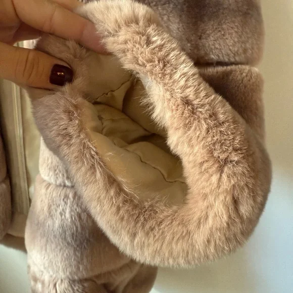 Yves Salomon Rabbit Fur Coat - Picture 6 of 15